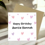 Pastel Birthday Card Personalised Birthday Card For Auntie Mum