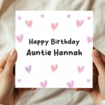 Pastel Birthday Card Personalised Birthday Card For Auntie Mum