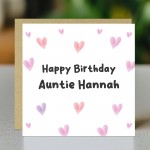 Pastel Birthday Card Personalised Birthday Card For Auntie Mum