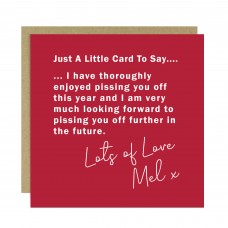 Personalised Funny Rude Joke Valentines Day Card For Him Her