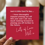 Personalised Funny Rude Joke Valentines Day Card For Him Her Personalised Funny Rude Joke Valentines Day Card For Him Her