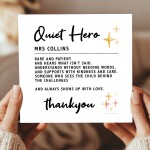 Card For Teacher Personalised Thank You Card Quiet Hero