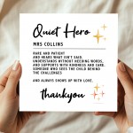 Card For Teacher Personalised Thank You Card Quiet Hero