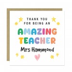 Personalised Card For Teacher Amazing Teacher Card For Him Her Personalised Card For Teacher Amazing Teacher Card For Him Her