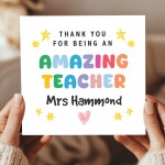 Personalised Card For Teacher Amazing Teacher Card For Him Her Personalised Card For Teacher Amazing Teacher Card For Him Her