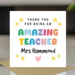 Personalised Card For Teacher Amazing Teacher Card For Him Her Personalised Card For Teacher Amazing Teacher Card For Him Her