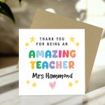 Personalised Card For Teacher Amazing Teacher Card For Him Her Personalised Card For Teacher Amazing Teacher Card For Him Her