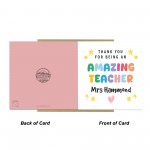 Personalised Card For Teacher Amazing Teacher Card For Him Her Personalised Card For Teacher Amazing Teacher Card For Him Her