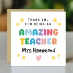 Personalised Card For Teacher Amazing Teacher Card For Him Her Personalised Card For Teacher Amazing Teacher Card For Him Her