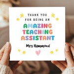 Personalised Card For Teaching Asisstant Leaving School Nursery Personalised Card For Teaching Asisstant Leaving School Nursery