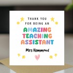 Personalised Card For Teaching Asisstant Leaving School Nursery Personalised Card For Teaching Asisstant Leaving School Nursery