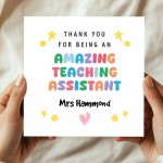 Personalised Card For Teaching Asisstant Leaving School Nursery Personalised Card For Teaching Asisstant Leaving School Nursery