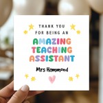 Personalised Card For Teaching Asisstant Leaving School Nursery Personalised Card For Teaching Asisstant Leaving School Nursery