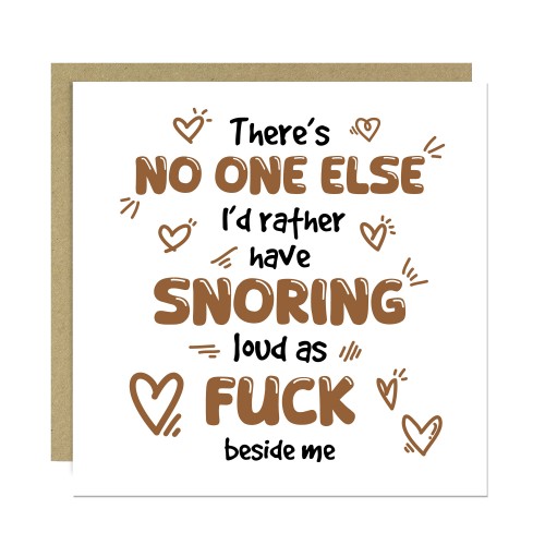 Funny Valentines Day Card Snoring Loud Anniversary Card For Him