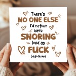 Funny Valentines Day Card Snoring Loud Anniversary Card For Him