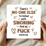 Funny Valentines Day Card Snoring Loud Anniversary Card For Him