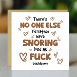 Funny Valentines Day Card Snoring Loud Anniversary Card For Him