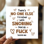 Funny Valentines Day Card Snoring Loud Anniversary Card For Him