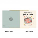 Happy 10th Anniversary Card Through Thick And Tin Anniversary