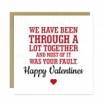 Funny Valentines Card Cheeky Valentines Card For Him Her