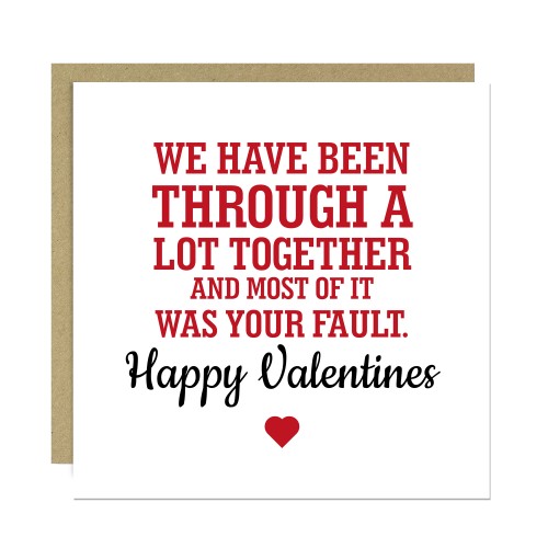 Funny Valentines Card Cheeky Valentines Card For Him Her