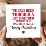 Funny Valentines Card Cheeky Valentines Card For Him Her
