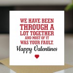 Funny Valentines Card Cheeky Valentines Card For Him Her
