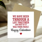 Funny Valentines Card Cheeky Valentines Card For Him Her