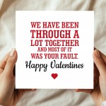 Funny Valentines Card Cheeky Valentines Card For Him Her