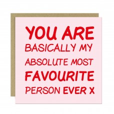 Anniversary Card Favourite Person Ever Funny Card For Wife