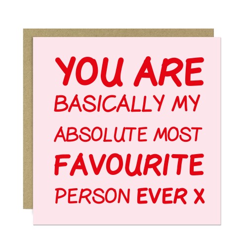 Anniversary Card Favourite Person Ever Funny Card For Wife