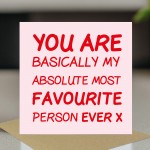 Anniversary Card Favourite Person Ever Funny Card For Wife
