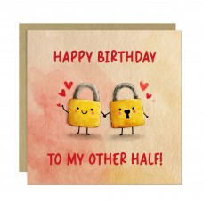 Happy Birthday Card To My Other Half Cute Birthday Card