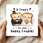 Wedding Congratulations Card A Toast To The Happy Couple