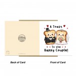 Wedding Congratulations Card A Toast To The Happy Couple