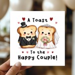 Wedding Congratulations Card A Toast To The Happy Couple