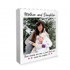 Mother And Daughter Brick Photo Block Personalised Mummy Gift