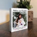 Mother And Daughter Brick Photo Block Personalised Mummy Gift