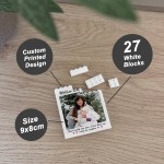Mother And Daughter Brick Photo Block Personalised Mummy Gift