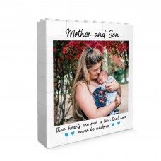 Mother And Son Brick Photo Block Personalised Gift for Mummy
