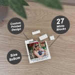 Mother And Son Brick Photo Block Personalised Gift for Mummy