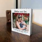 Mother And Son Brick Photo Block Personalised Gift for Mummy