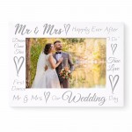 Mr And Mrs Photo Frame Wedding Day Gift For Couple Husband Wife
