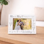 Mr And Mrs Photo Frame Wedding Day Gift For Couple Husband Wife