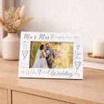 Mr And Mrs Photo Frame Wedding Day Gift For Couple Husband Wife