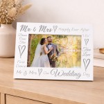 Mr And Mrs Photo Frame Wedding Day Gift For Couple Husband Wife