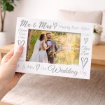 Mr And Mrs Photo Frame Wedding Day Gift For Couple Husband Wife