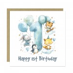 1st Birthday Cards For Boys Happy First Birthday For Him Card