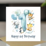 1st Birthday Cards For Boys Happy First Birthday For Him Card