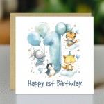 1st Birthday Cards For Boys Happy First Birthday For Him Card